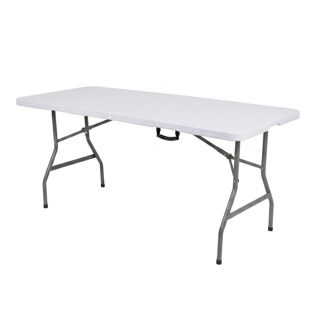 Mesa plegable blanca 180x76x74cm DP-Z180