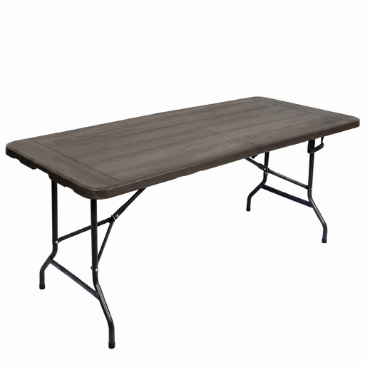 [HQ-M180] Mesa plegable tipo madera de 180*76*74cm, tablero de 4cm