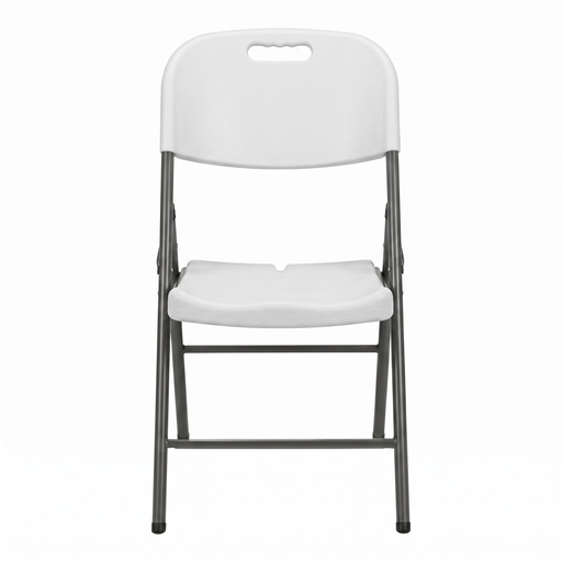 [HQ-Y53] Silla plegable blanca L46.5*A50*H87cm panel de 4.5cm